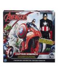 Hasbro Marvel Avengers: Капитан Америка – екшън фигура и превозно средство - 3t