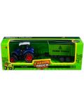 Детска играчка Farm Truck - Син трактор с ремаре - 1t