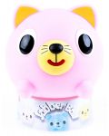 Пищяща гумена играчка Sankyo Toys - Jabber Ball, коте, розово - 1t