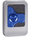 Антистресова играчка Fidget Spinner - Металик, син кръгъл - 1t
