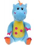 Плюшена играчка Morgenroth Plusch – Синьо бебе-драконче, 32 cm - 1t