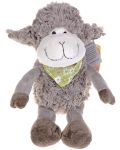 Плюшена играчка Morgenroth Plusch – Сивичка овчица Съни с шал, 30 cm - 1t