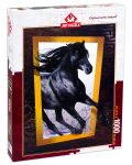 Пъзел Art Puzzle от 1000 части - Черен кон, Ерен Малчок - 1t