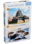 Пъзел Trefl от 2 по 500 части - Замъкът Мацумото и Тории, Япония - 1t