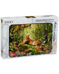 Пъзел Step Puzzle от 1000 части - Тигър в джунглата, Ейдриан Честърман - 1t