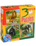 Пъзел D-Toys 3 в 1 - Животни в джунглата - 2t