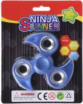 Антистресова играчка Fidget Spinner - Ninja, хромиран, син - 1t