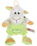 Плюшена играчка Morgenroth Plusch – Овчица със зелени панталонки и бляскави очи, 27 cm - 1t