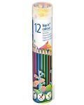 Цветни моливи Staedtler Noris Colour 185 - 12 цвята, в метален тубус - 1t