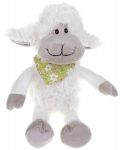 Плюшена играчка Morgenroth Plusch – Бяла овчица Съни с шал, 30 cm - 1t