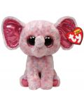 Плюшена играчка TY Beanie Boos - Розов слон Ellie, 15 cm - 1t