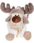 Плюшена играчка Morgenroth Plusch – Бял лос с мека шапка и шал, 28 cm - 1t