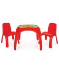 Детска маса със столчета Pilsan King - Червена - 1t