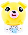 Пищяща гумена играчка Sankyo Toys - Jabber Ball, кученце, жълто - 1t