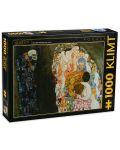 Пъзел D-Toys от 1000 части – Живот и смърт, Густав Климт - 1t