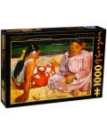 Пъзел D-Toys от 1000 части - Таитянски жени на плажа, Пол Гоген - 1t
