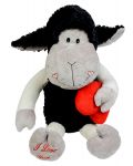 Плюшена играчка Morgenroth Plusch - Черна овчица със сърце, 95 cm - 1t