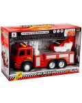 Детска играчка Jinheng - Пожарна кола, със светлини, звук и стълба - 1t