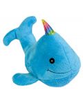 Плюшена играчка Morgenroth Plusch - Син кит, 22 cm - 1t