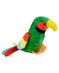 Плюшена играчка Morgenroth Plusch - Зелен папагал, 28 cm - 1t