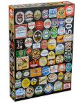 Пъзел Educa от 1500 части - Етикети от бирени бутилки - 1t