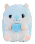 Плюшена играчка Morgenroth Plusch - Син хамстер със синьо сърце, 14 cm - 1t