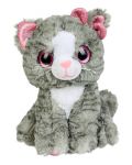 Плюшена играчка Morgenroth Plusch - Коте с розова панделка, 26 cm - 1t