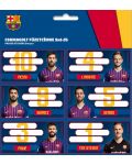Ученически етикети Ars Una FC Barcelona - 18 броя, с номера - 1t