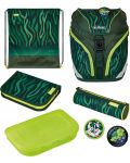 Ученически комплект Herlitz SoftLight Plus - Jungle, раница, спортна торба, два несесера и кутия за храна - 1t