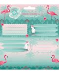 Ученически етикети Ars Una Pink Flamingo - 18 броя - 1t