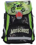 Ученически комплект ABC 123 Motocross - 2023, раница, спортна торба, два несесера и портмоне - 2t