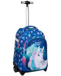 Ученическа раница с колелца Colorino Jack - Unicorn, с 1 отделение - 1t