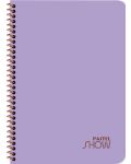 Тетрадка със спирала Keskin Color Pastel Show - А4, 60 листа, широки редове, асортимент - 2t