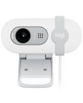 Уеб камера Logitech - Brio 100, 1080p, бяла - 2t