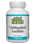Unbleached Lecithin, 1200 mg, 180 капсули, Natural Factors - 1t