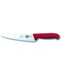 Универсален кухненски нож Victorinox - Fibrox, 19 cm, червен - 1t