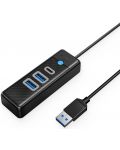 USB хъб Orico - PWC2U-U3-015-BK, 3 порта, USB3.0/C, черен - 4t