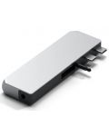 USB хъб Satechi - Aluminium Pro Hub Mini, 6 порта, USB-C, сребрист - 2t