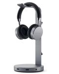 USB Хъб Satechi - Aluminum Headphone Stand, 4 порта, сив - 1t