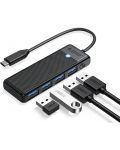 USB хъб Orico - PAPW4A-C3-015-BK, 4 порта, USB3.0, черен - 1t