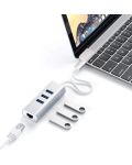 USB хъб Satechi - Aluminium, 4 порта, USB-C, сребрист - 4t