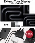 USB хъб ZAGG - Accessory 4 Pro Hub, 4 порта, USB-C, Grey Black - 7t