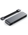 USB хъб Satechi - Mobile Pro, 6 порта, USB-C, сив - 2t
