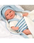 Усмихната кукла-бебе Arias - В синьо облекло, реално тегло, 35 cm - 3t