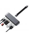 USB хъб Satechi - Mobile Pro, 6 порта, USB-C, сив - 5t