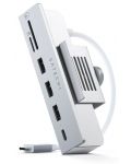 USB хъб Satechi - Clamp Hub, 6 порта, USB-C, iMac 24" 2021, сребрист - 1t