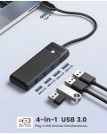 USB хъб Orico - PAPW4A-C3-015-BK, 4 порта, USB3.0, черен - 2t
