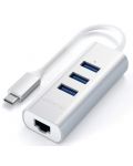 USB хъб Satechi - Aluminium, 4 порта, USB-C, сребрист - 1t