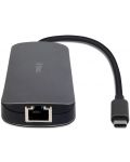 USB хъб ttec - 8 в 1 Multiport, 8 порта, USB-C, черен - 2t