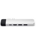 USB хъб Satechi - Aluminium Pro, 6 порта, USB-C, сребрист - 7t